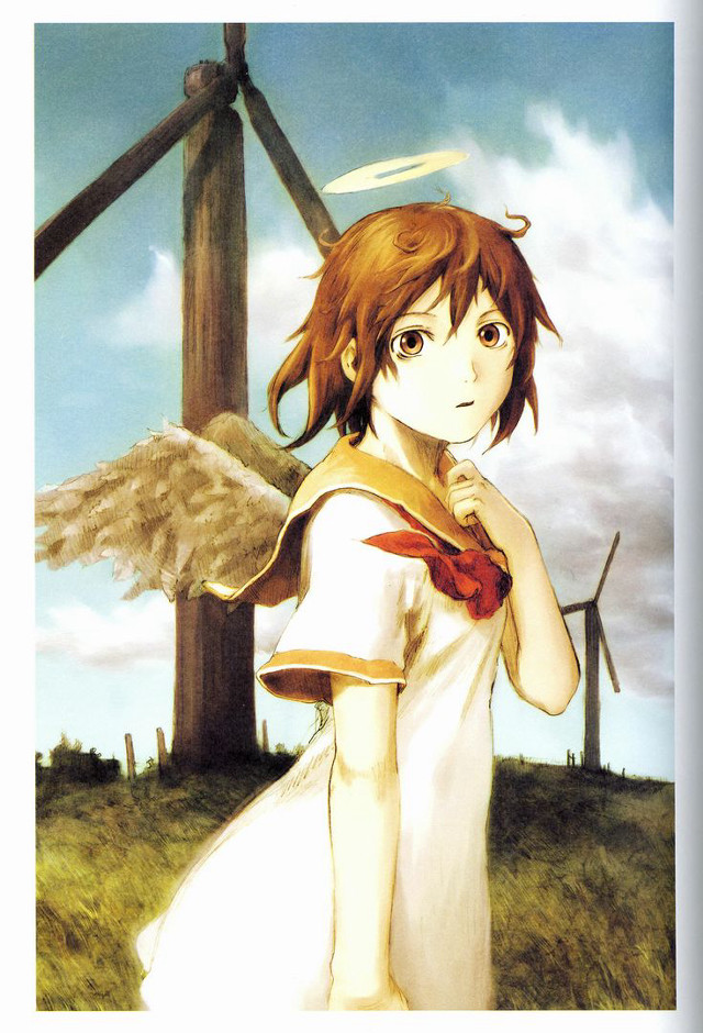 Girl angel wings red hair free wallpaper for mobile - medium preview image