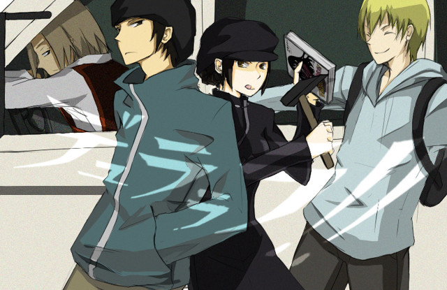 Group people holding guns posing free wallpaper for desktop - medium preview image