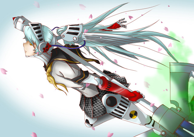 Woman long hair sword flying #2 free wallpaper for desktop - medium preview image