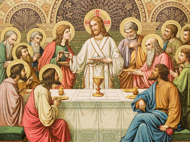 Jesus giving cup group people free wallpaper for desktop - medium preview image