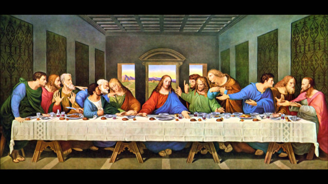 Last supper renaissance oil painting free wallpaper for desktop - medium preview image