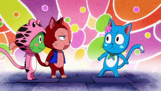 Cartoon cat on back sidewalk free wallpaper for desktop - medium preview image