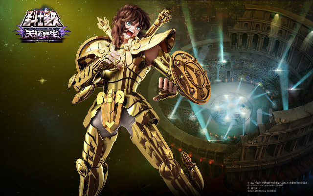 Woman gold suit shield sword free wallpaper for desktop - medium preview image
