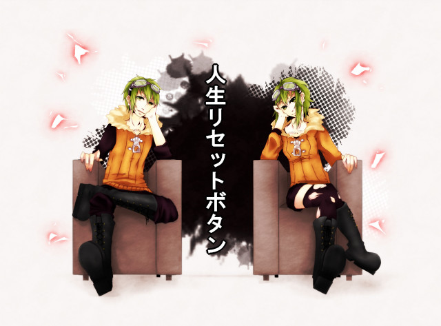 Green haired girl couch manga free wallpaper for desktop - medium preview image