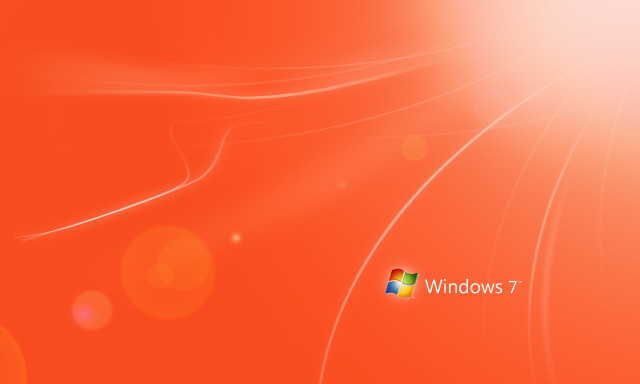 Computer screen windows7 logo blurry free wallpaper for desktop - medium preview image