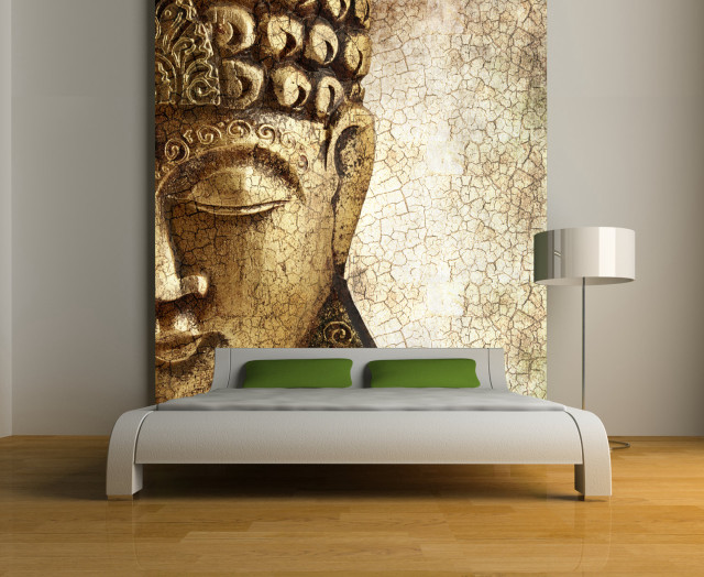 Buddha head bedroom painting bed free wallpaper for desktop - medium preview image