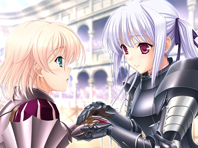 Anime characters stadium crowd standing free wallpaper for desktop - medium preview image