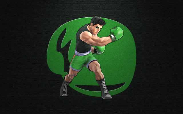 Man green boxing stance glove free wallpaper for desktop - medium preview image
