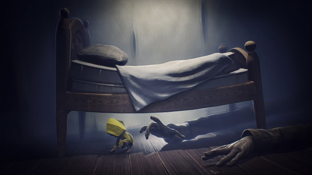 Bed person banana floor dark free wallpaper for desktop - medium preview image