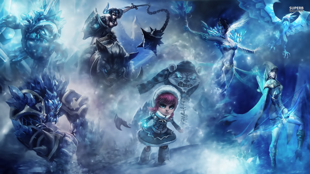 Anime ice demon fantasy armor free wallpaper for desktop - medium preview image