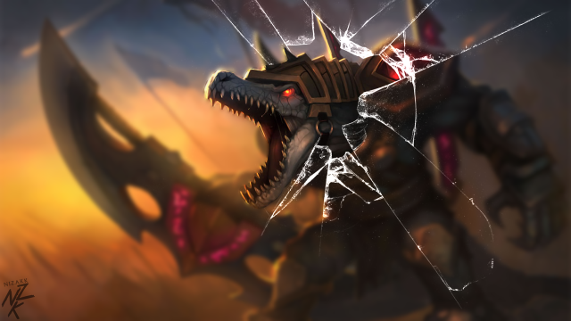 Dragon broken glass window sword free wallpaper for desktop - medium preview image