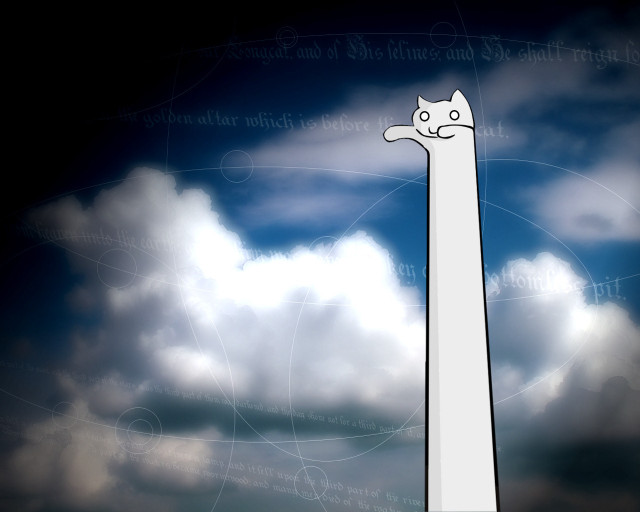 Cartoon giraffe cat neck sky free wallpaper for desktop - medium preview image