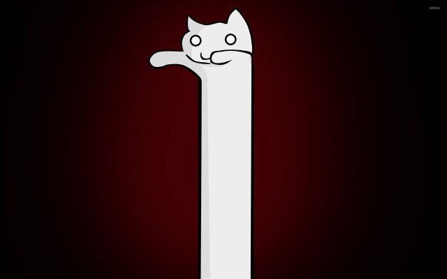 White cat tall pole black free wallpaper for desktop - medium preview image