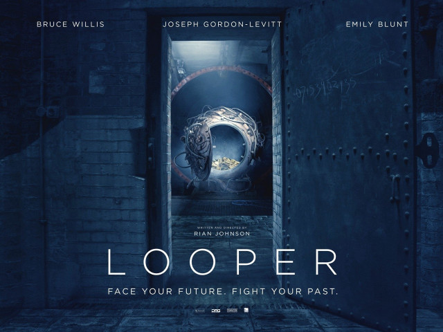 Looper movie poster man tunnel free wallpaper for desktop - medium preview image