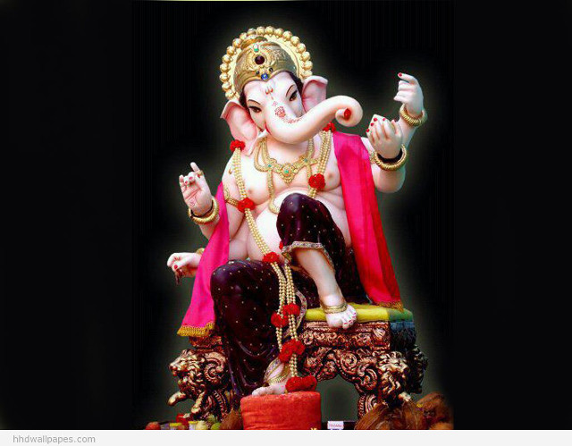 Ganesh statue table black background free wallpaper for desktop - medium preview image