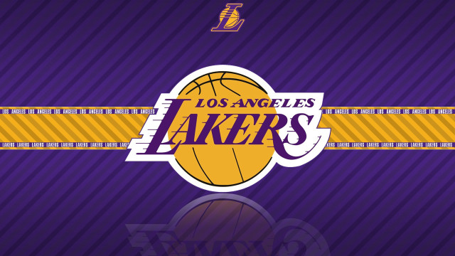 Lakers logo purple background yellow #2 free wallpaper for desktop - medium preview image