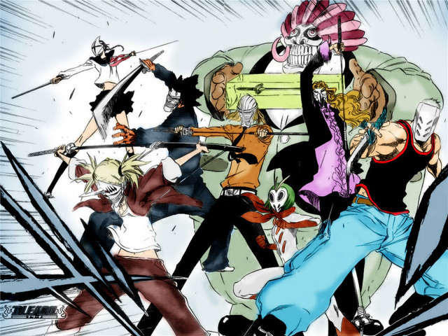 Sword wielding skull headed warriors free wallpaper for desktop - medium preview image