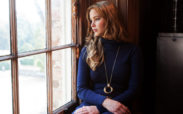 Woman sitting window sill looking #2 free wallpaper for desktop - medium preview image