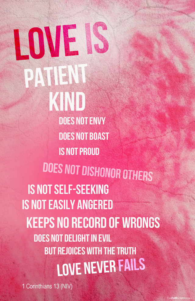 Pink poster love is patient free wallpaper for mobile - medium preview image