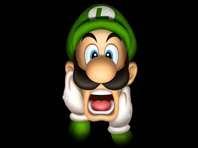 Cartoon character mustache green hat free wallpaper for desktop - medium preview image