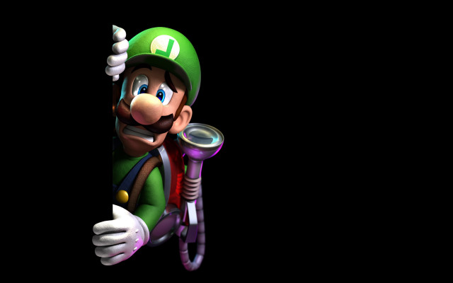 Mario bros character magnifying glass free wallpaper for desktop - medium preview image