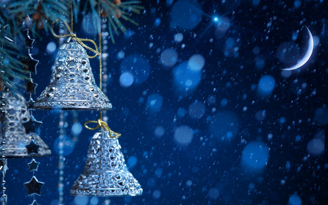 Bells christmas tree snow crescent #2 free wallpaper for desktop - medium preview image