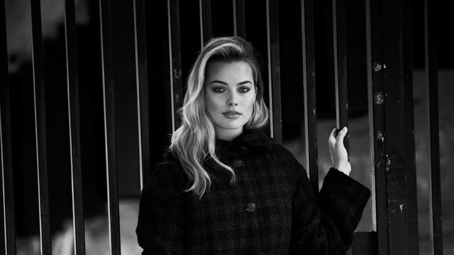 Woman black coat fence smoking free wallpaper for desktop - medium preview image