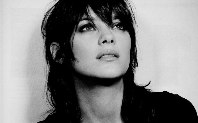 Woman long hair bangs looking free wallpaper for desktop - medium preview image