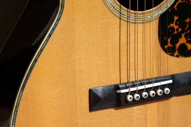 Guitar closeup black fret brown free wallpaper for desktop - medium preview image