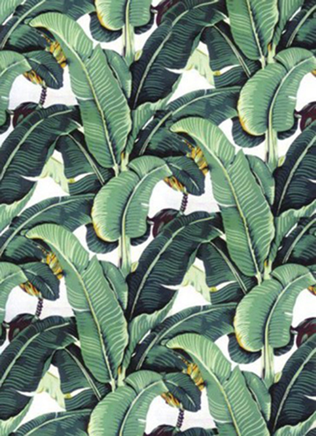 Green black banana leaf flower free wallpaper for mobile - medium preview image