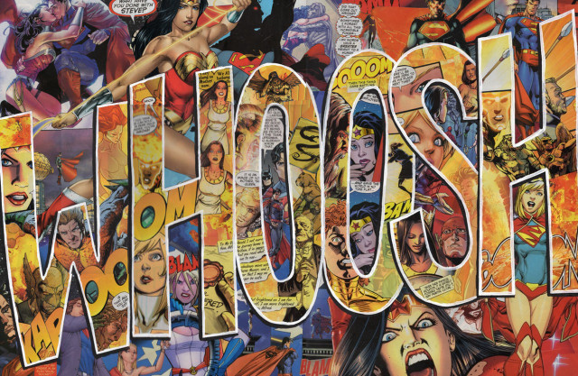 Comic collage characters wall motuggle free wallpaper for desktop - medium preview image