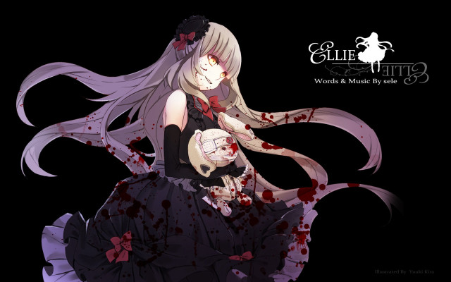 Woman long hair blood dress free wallpaper for desktop - medium preview image