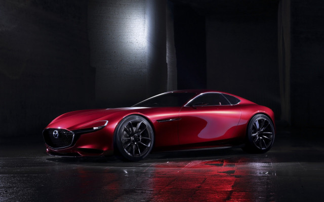 Red sports car dark room #37 free wallpaper for desktop - medium preview image