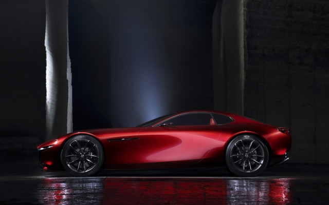Red sports car dark room #82 free wallpaper for desktop - medium preview image