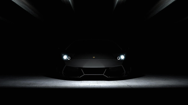 Black sports car dark room #18 free wallpaper for desktop - medium preview image