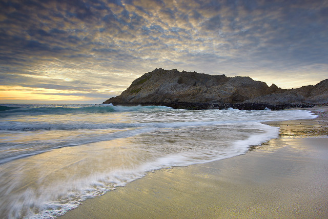 Beach rock formation waves person #2 free wallpaper for desktop - medium preview image