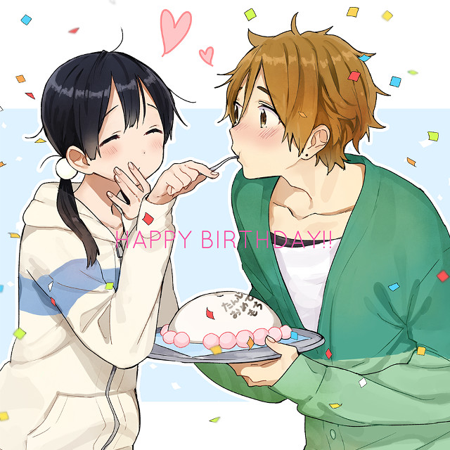 Couple eating cake confetti celebration free wallpaper for tablet - medium preview image