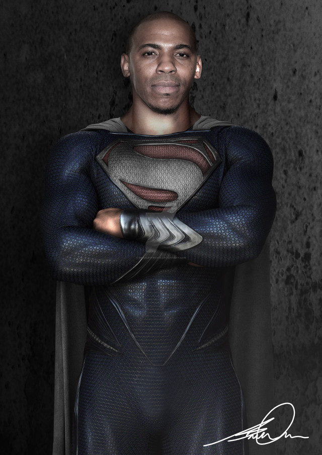 Man superman suit arms crossed free wallpaper for mobile - medium preview image