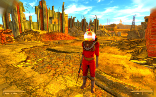 Red suited man fire breathing free wallpaper for desktop - medium preview image