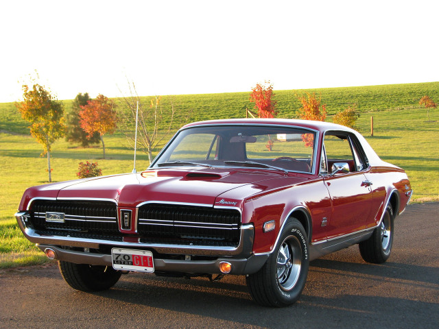 Red muscle car cobra 1970s free wallpaper for desktop - medium preview image
