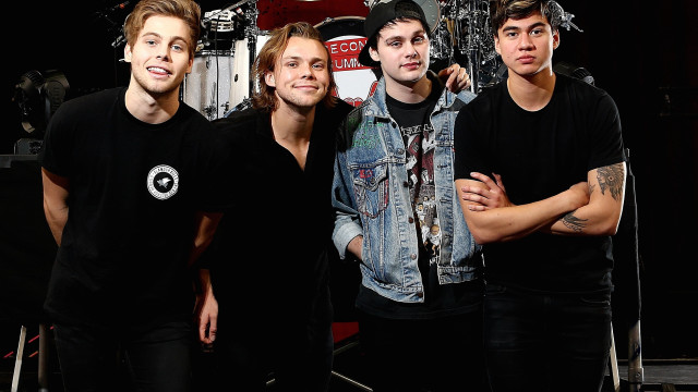 Young men drum set microphone free wallpaper for desktop - medium preview image