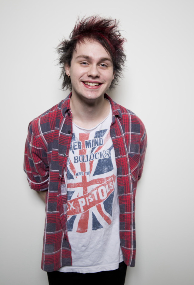 Man red white blue plaid free wallpaper for mobile - medium preview image