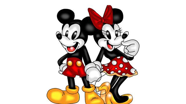 Mickey minnie cartoon red bow free wallpaper for desktop - medium preview image