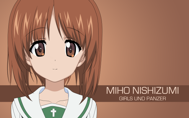 Nishizumi miho girl brown eyes free wallpaper for desktop - medium preview image