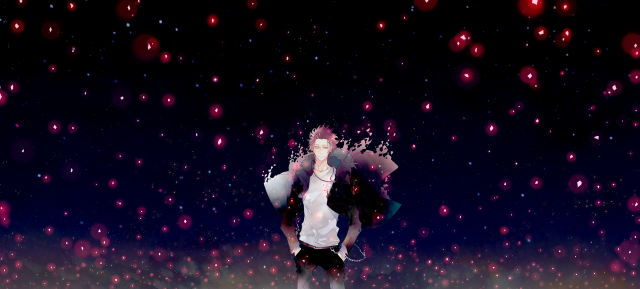 Man hologram aurora fireworks night free wallpaper for desktop - medium preview image