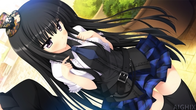 Girl black hair black dress #2 free wallpaper for desktop - medium preview image