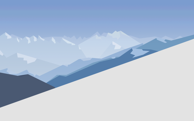 Snowboarder mountain sky minimalist painting free wallpaper for desktop - medium preview image