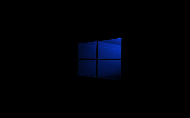 Dark background blue window black free wallpaper for desktop - medium preview image