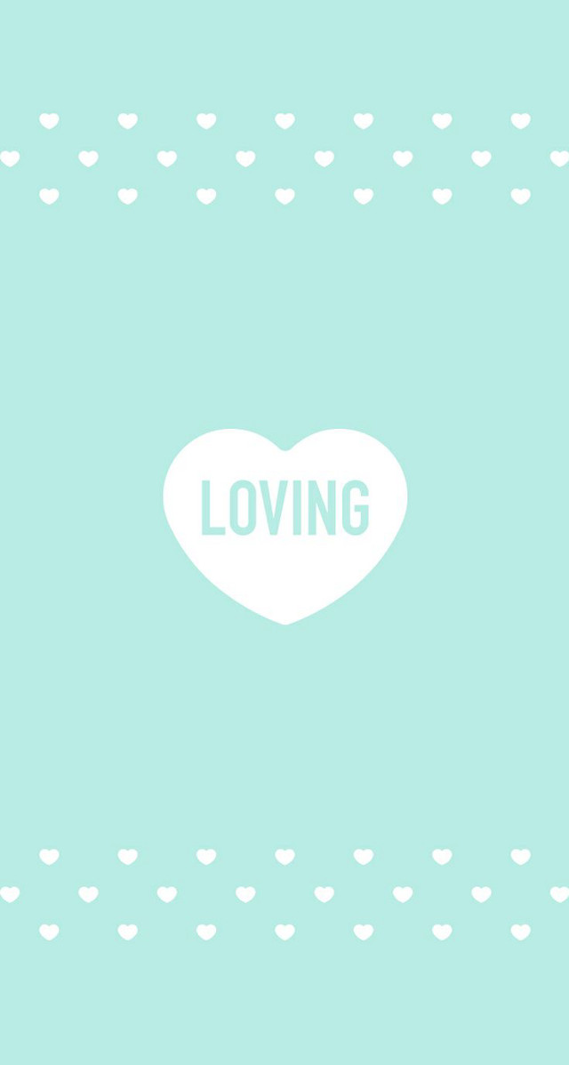 Heart loving white letters blue free wallpaper for mobile - medium preview image