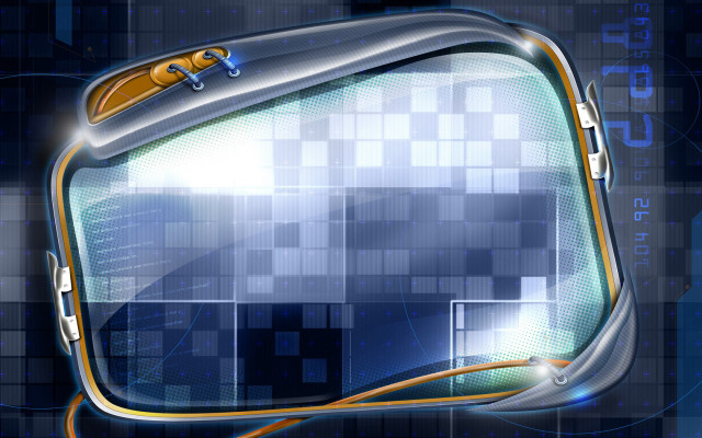 Blue yellow abstract background television free wallpaper for desktop - medium preview image